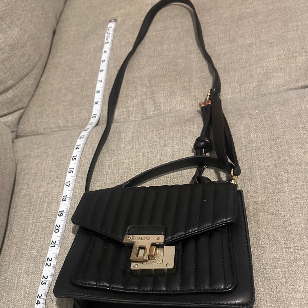 Black Quilted Leather Shoulder Bag ALDO